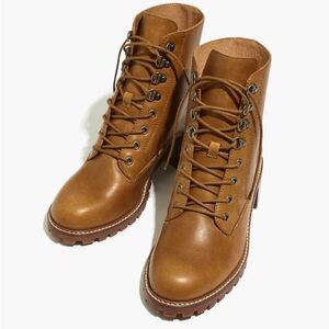 Madewell Julien Tan Lugsole Leather Boots